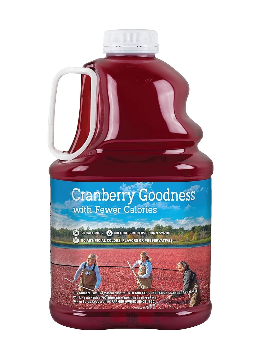 Cran50 Cranberry Juice Drink - 101.4 Fl Oz Pack of 6, 50 Calories per Serving
