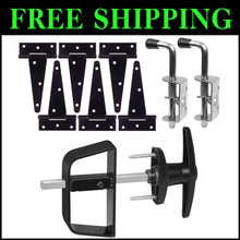 Load image into Gallery viewer, Heavy-Duty Shed Door Kit with Adjustable Barrel Bolts &amp; Secure Locking Mechanism