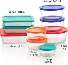 Load image into Gallery viewer, Versatile 9-Piece Glass Storage Set - Microwave &amp; Dishwasher Safe, Includes Lids
