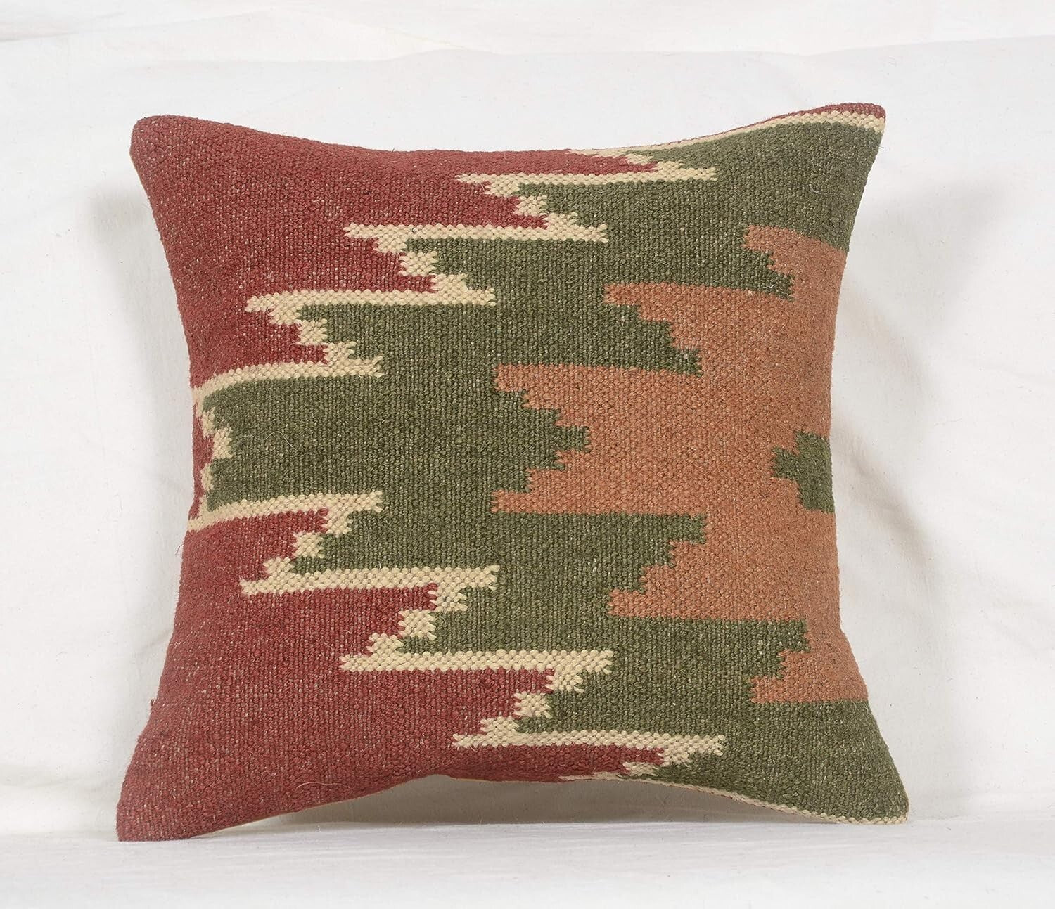 Durable 18x18 Hand Crafted Jute Kilim Cushion Covers - Set of 4 Vintage Style