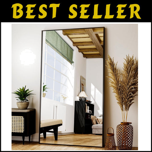 Multi-Functional Aluminum Full Body Mirror - Versatile 38"x77" Size for Home