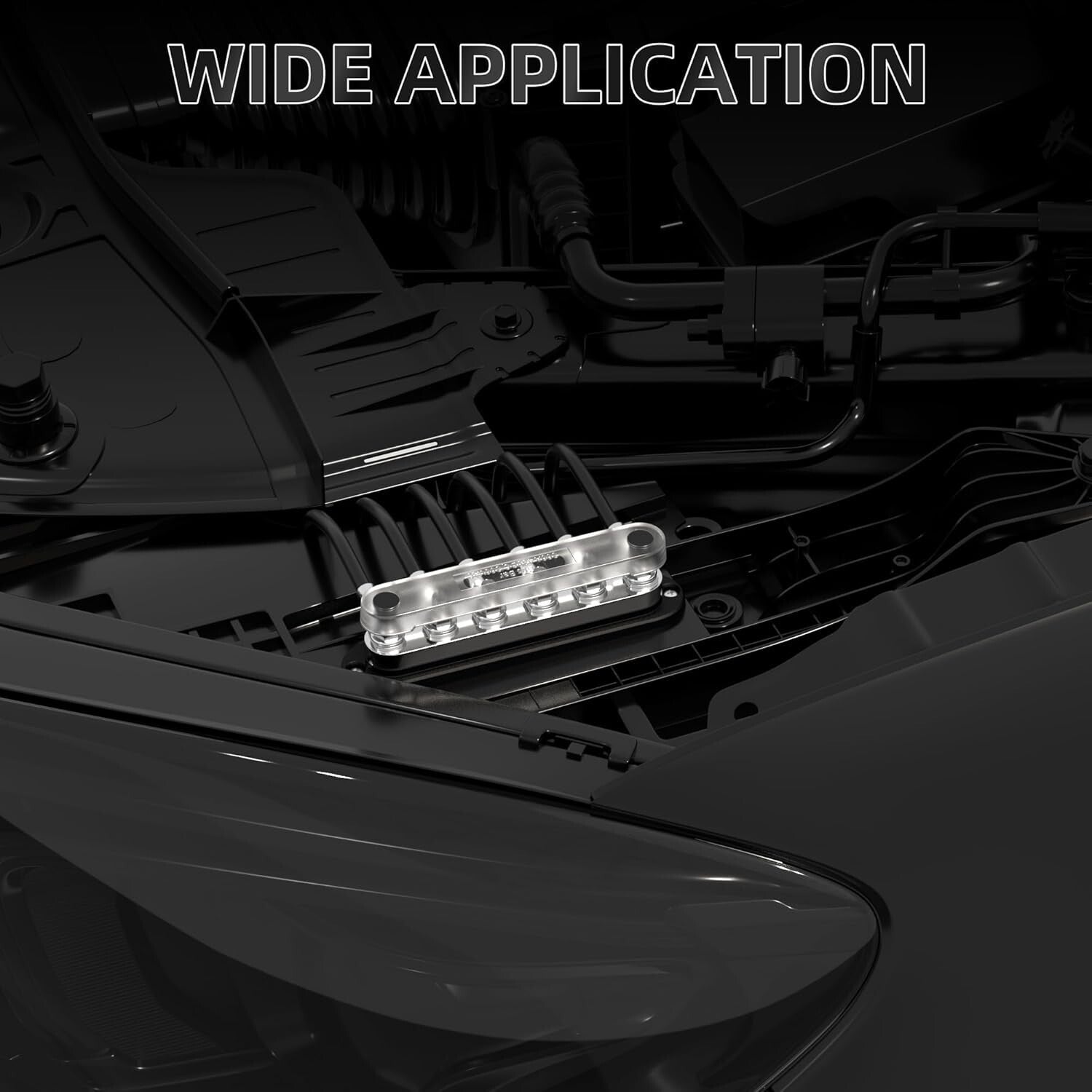 Durable 300A 12V Bus Bar Terminal Block - 6 Position for Solar & Automotive Use