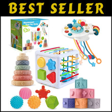 Load image into Gallery viewer, Premium Quality Montessori Toys: 5-in-1 Educational Set for Infant Development