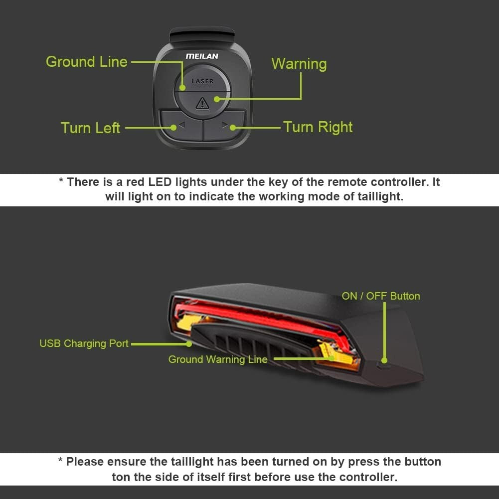2-Pack X5 LED Bike Tail Light with 6 Modes & Wireless Remote - Safety First!