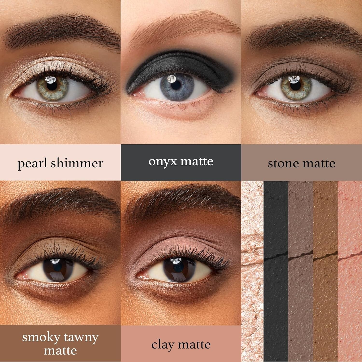 10-Piece Matte and Shimmer Eyeshadow Stick Palette - Waterproof & Nourishing