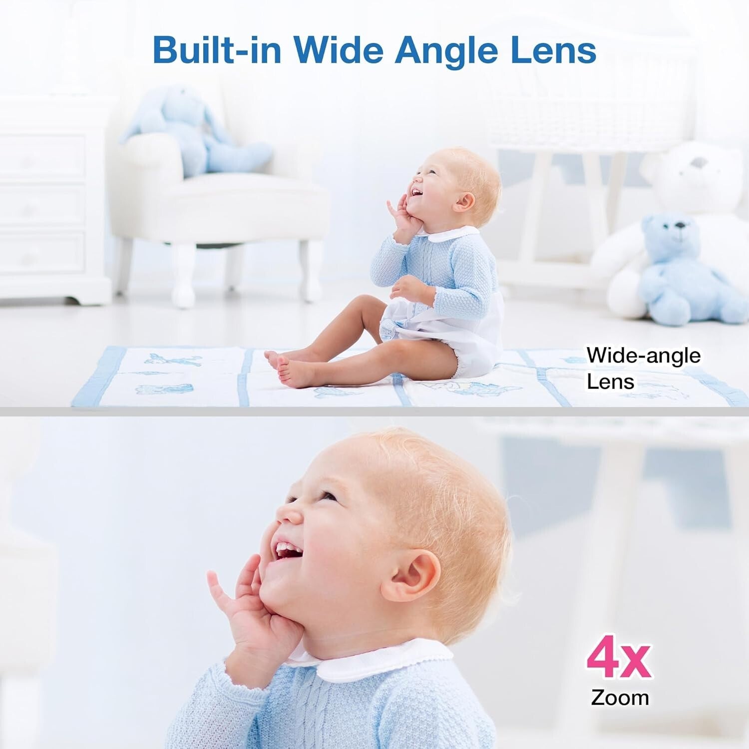 Smart Baby Monitor with Remote Access, HD Night Vision & Temperature Alerts