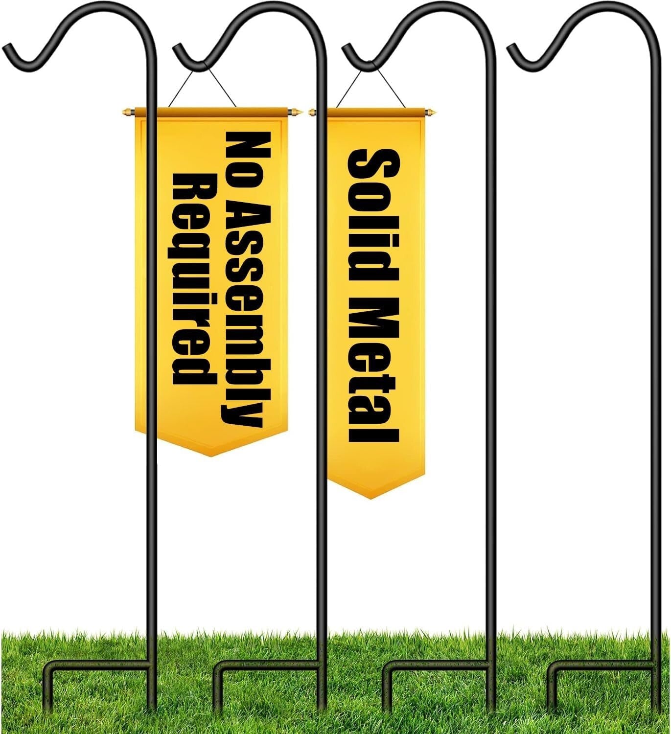 Multi-Purpose 65in Heavy Duty Shepherd Hooks – Perfect for Garden Decor & Events