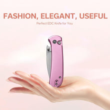 Load image into Gallery viewer, Versatile Pink Pocket Knife with 14C28N Blade - Perfect Gift &amp; Utility Tool