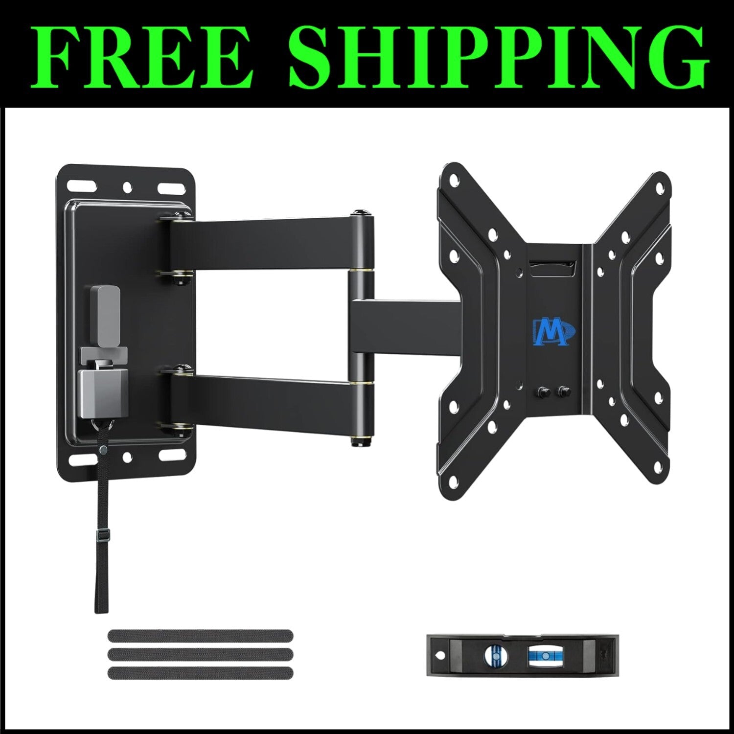 Innovative RV TV Mount with Locking Mechanism - 17-43 Inch Full Motion Design