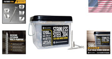 Load image into Gallery viewer, Bulk Pack of 1200 Flat Head Deck Screws - Corrosion-Resistant, Ideal for Wood