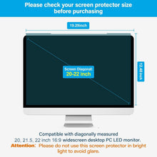 Load image into Gallery viewer, 21.5-22 Inch Blue Light Blocking Screen Protector - UV Eye Protection Film