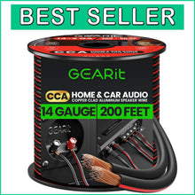 Load image into Gallery viewer, Lifetime Guaranteed 14AWG 200ft Speaker Cable - CCA with Flexibility &amp; Strength