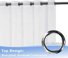 Load image into Gallery viewer, Stylish White Waterproof Curtains for Gazebo - 4 Panels, Light Filtering Grommet