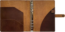 Load image into Gallery viewer, Premium Leather A5 Planner 2025-2026 - Refillable with Card Holder &amp; Pockets