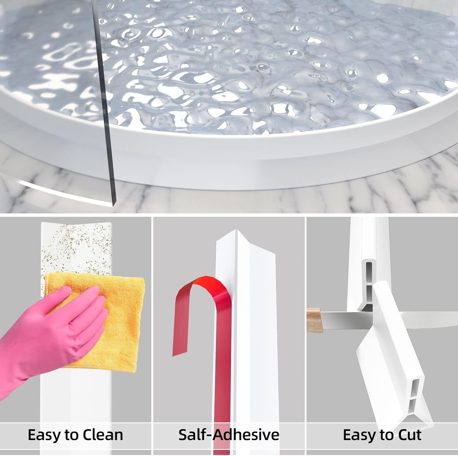 67 Inch High Shower Threshold Water Dam - Effective Water Stopper Solution