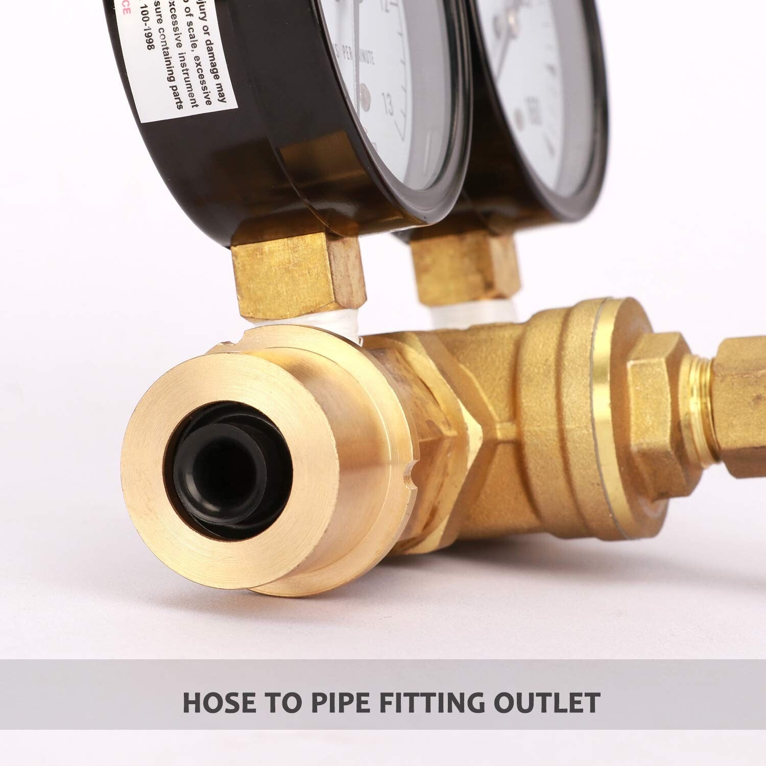 Dual Measurement Water Pressure Gauge & Flow Meter Assembly, 0-160 PSI, 0-13 GPM