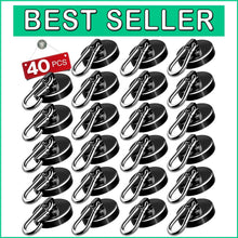 Load image into Gallery viewer, Industrial-Grade 110LB Magnetic Hooks with Carabiner - Wall Mount Organizer