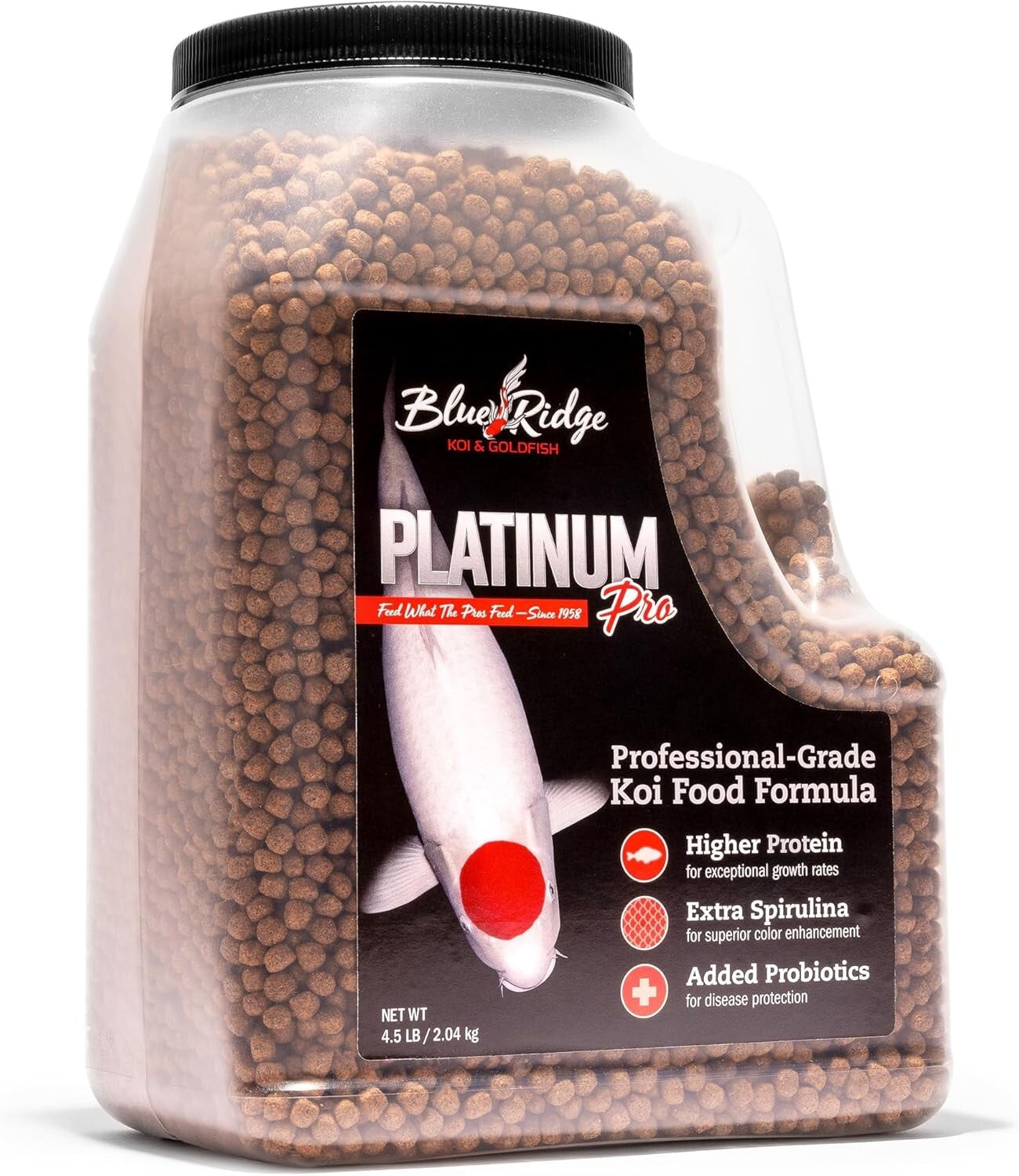 Blue Ridge Koi Food 4.5lbs - Proven Color Enhancer & Easy Digestible Pellets
