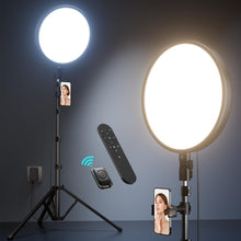 Load image into Gallery viewer, 6500K Ring Light with 72'' Tripod and Remote for Live Streaming &amp; Photography