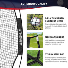 Load image into Gallery viewer, Durable 7x7 ft Bow Frame Net with Adjustable Tee &amp; Strike Zones for Training