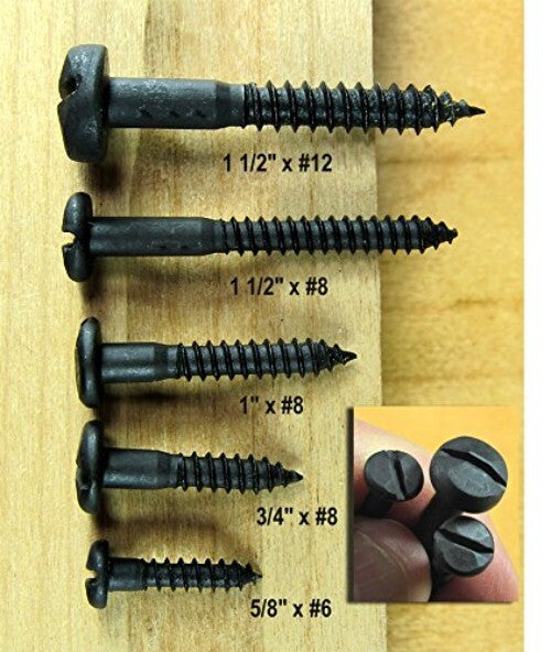 Versatile 3/4" Steel Wood Screws with Rustic Pan Head Style - 100 Pack