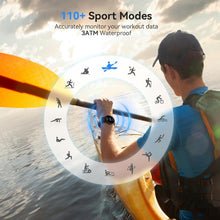 Load image into Gallery viewer, Stylish Waterproof Smartwatch with Long Battery &amp; Comprehensive Health Tracker