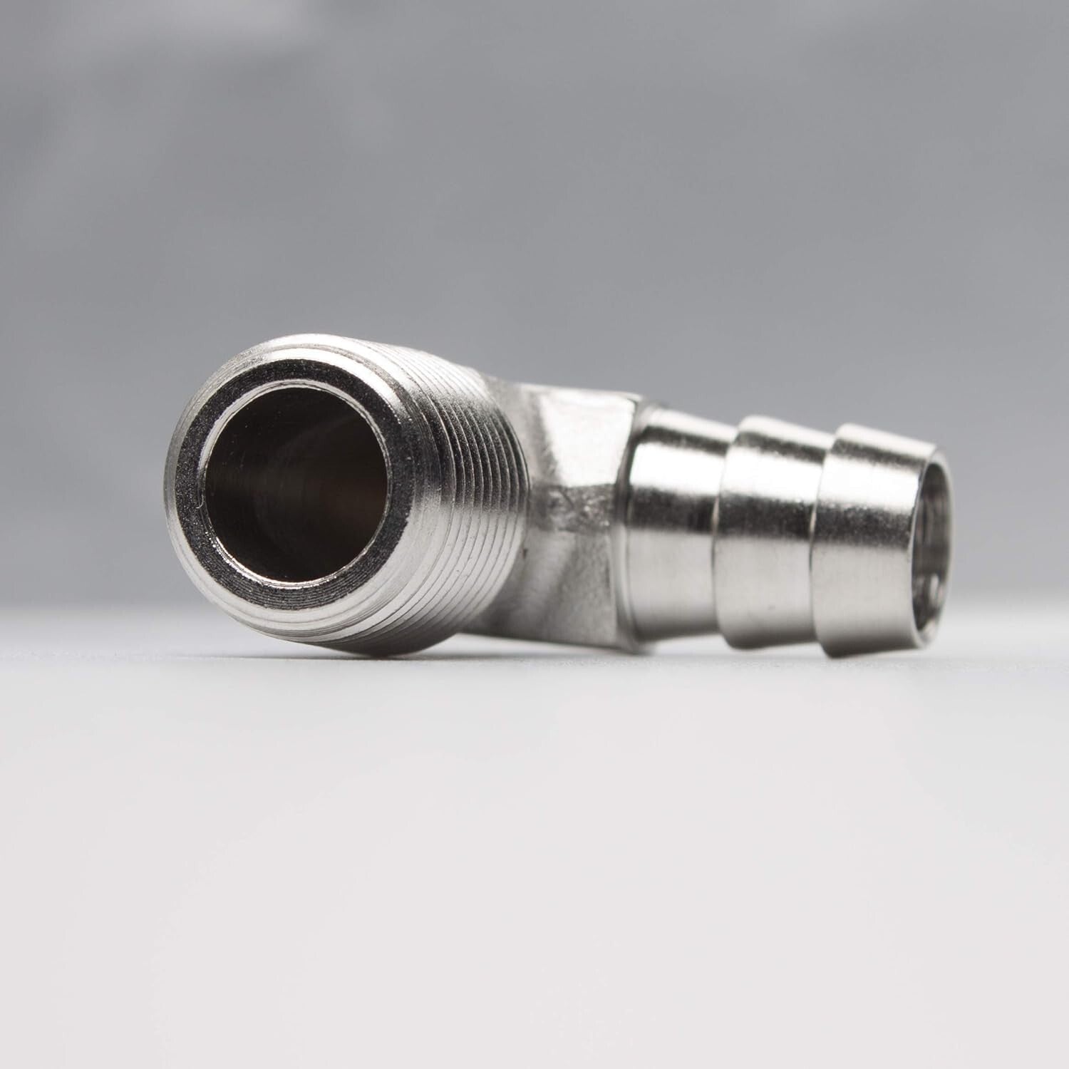 25pcs Stainless Steel Barb Elbow Connectors 1/2" x 3/8" - ISO 9001 Certified