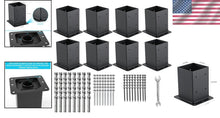 Load image into Gallery viewer, Stable 4x4 Post Base Brackets - 8 Pcs Carbon Steel Supports for Outdoor Projects