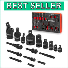 Load image into Gallery viewer, 17-Piece Socket Adapter Set with Universal Joint &amp; Foam Organizer - SPRING SALE