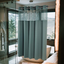 Load image into Gallery viewer, SnapHook Heavy-Duty Shower Curtain with Liner - Stylish &amp; Practical - 71x78"