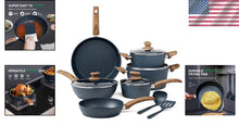 Load image into Gallery viewer, Healthy Cooking Essentials - Induction 12-Piece Granite Non-Stick Pots &amp; Pans