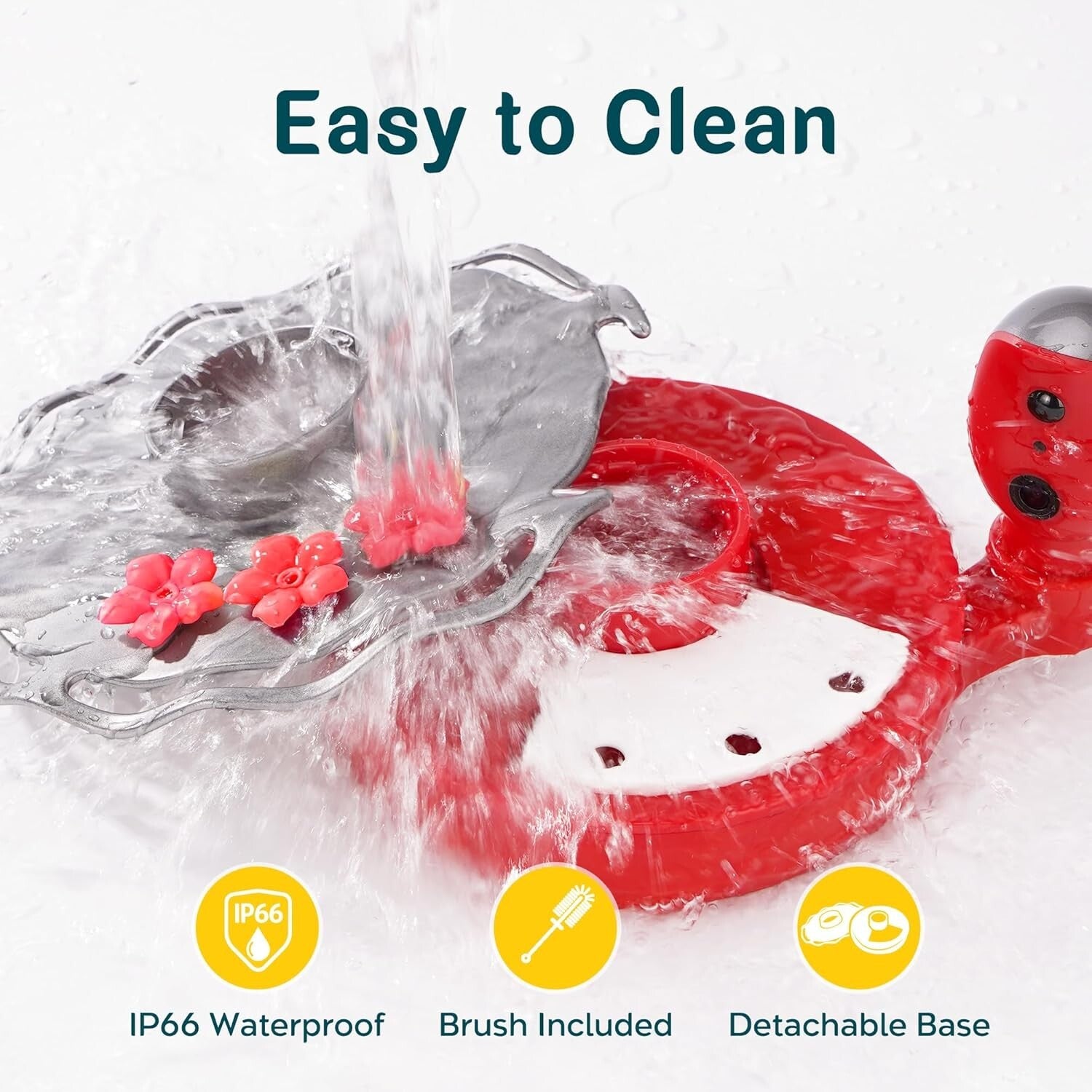 AI-Powered Hummingbird Feeder with Leakproof Design & Instant Alerts - 150° View