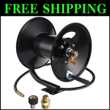 Load image into Gallery viewer, Stainless Steel 150ft Hose Reel with Swivel Arm - Max 4000 PSI Pressure Capacity