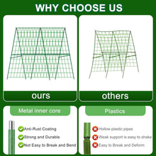Load image into Gallery viewer, Sturdy 2 Pack A-Frame Trellis for Cucumbers &amp; Climbing Vegetables - 48" x 48"