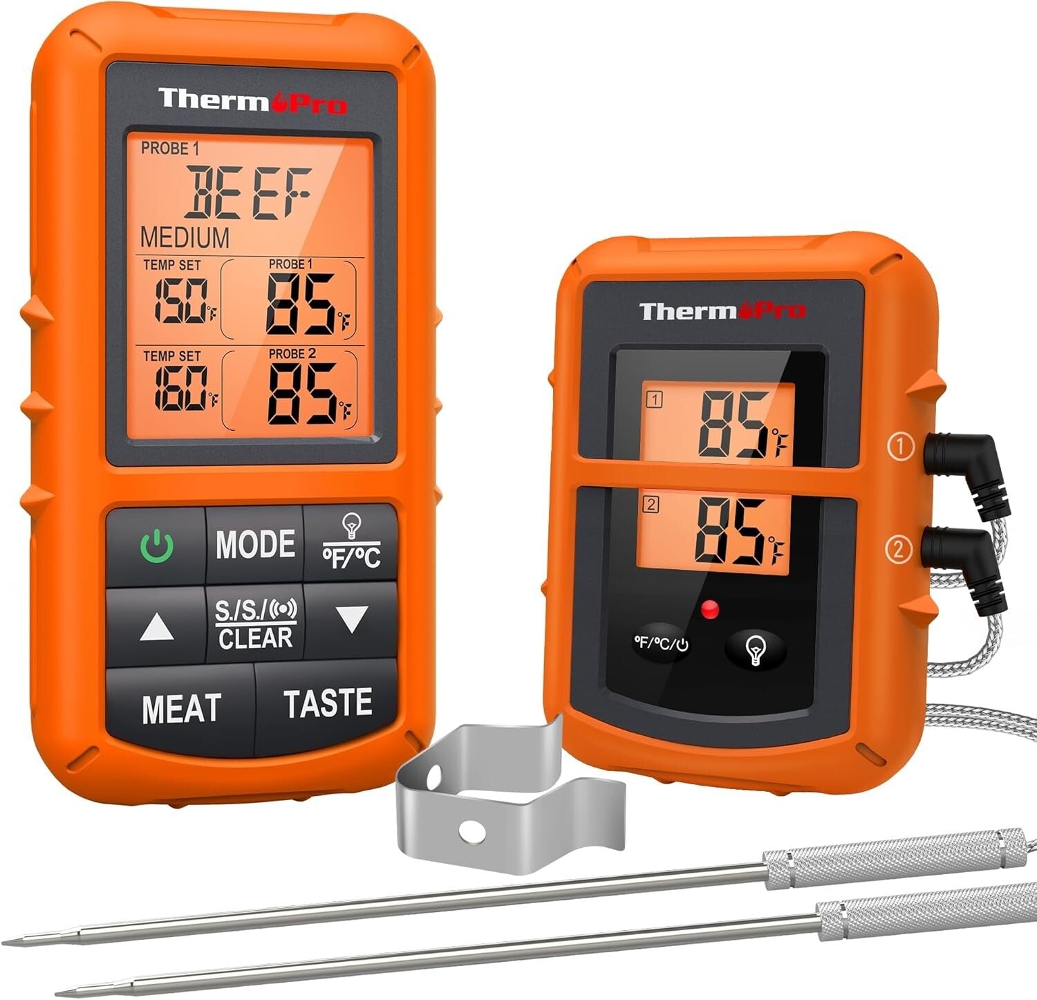 Digital Bluetooth Meat Thermometer with Dual Probes - 500FT Wireless Range