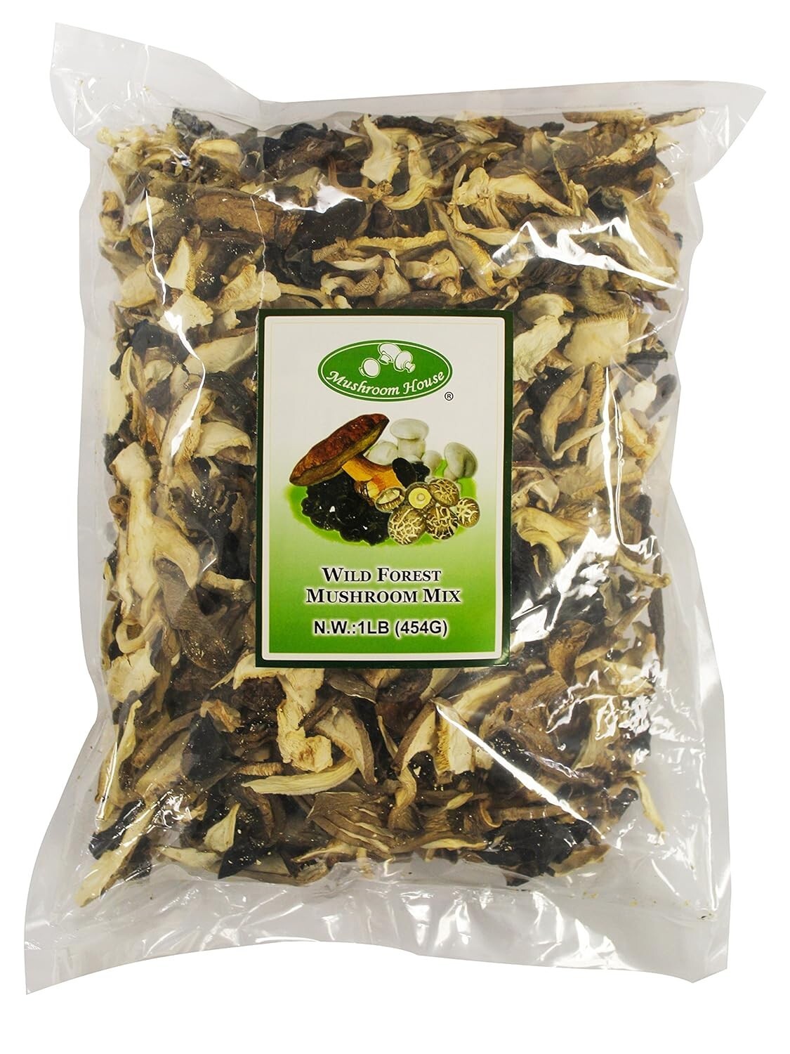 Chef-Approved Mixed Dried Mushrooms - 1 lb Forest Blend for Gourmet Cooking