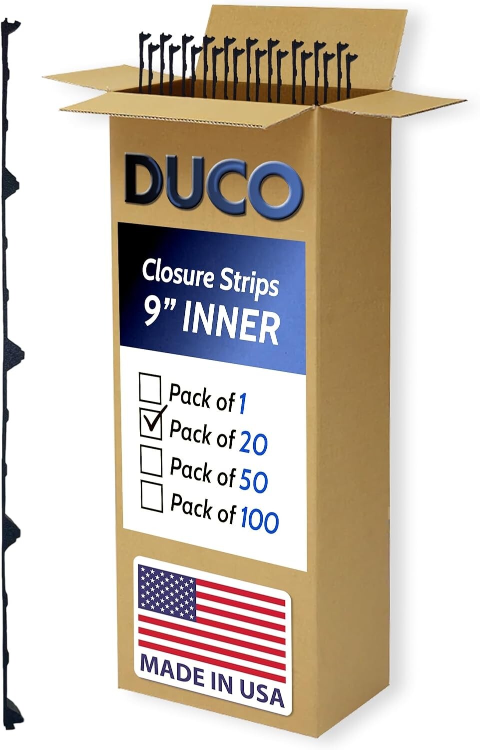 Classic Rib Profile Foam Strips for Metal Roof - Durable, Noise-Reducing 20 Pack