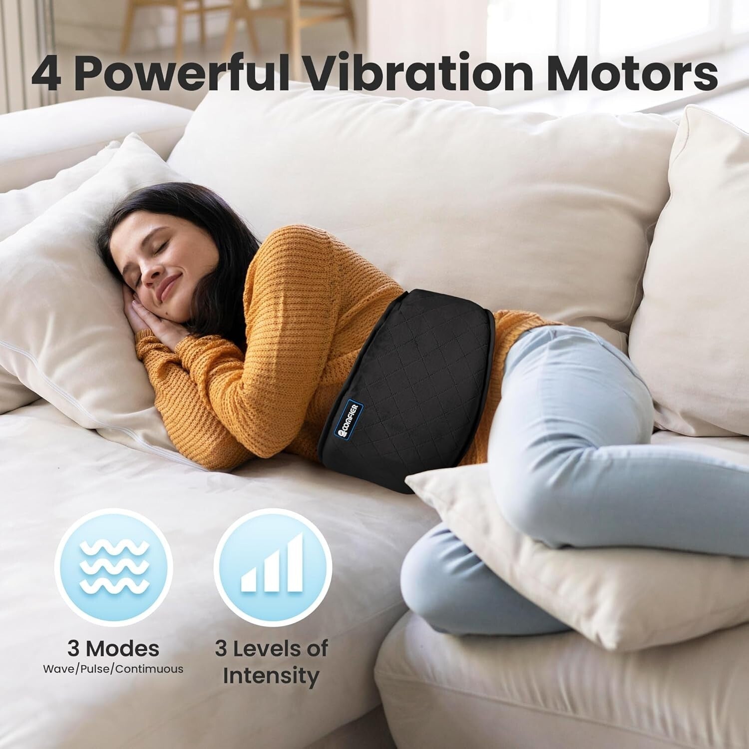 Soft Velvet Cordless Back Heating Pad - 58 Inches for Full Comfort & Relaxation