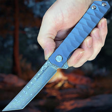 Load image into Gallery viewer, Utility-Tuned Damascus Steel Knife with TC4 Titanium Handle - EDC Sunday Special