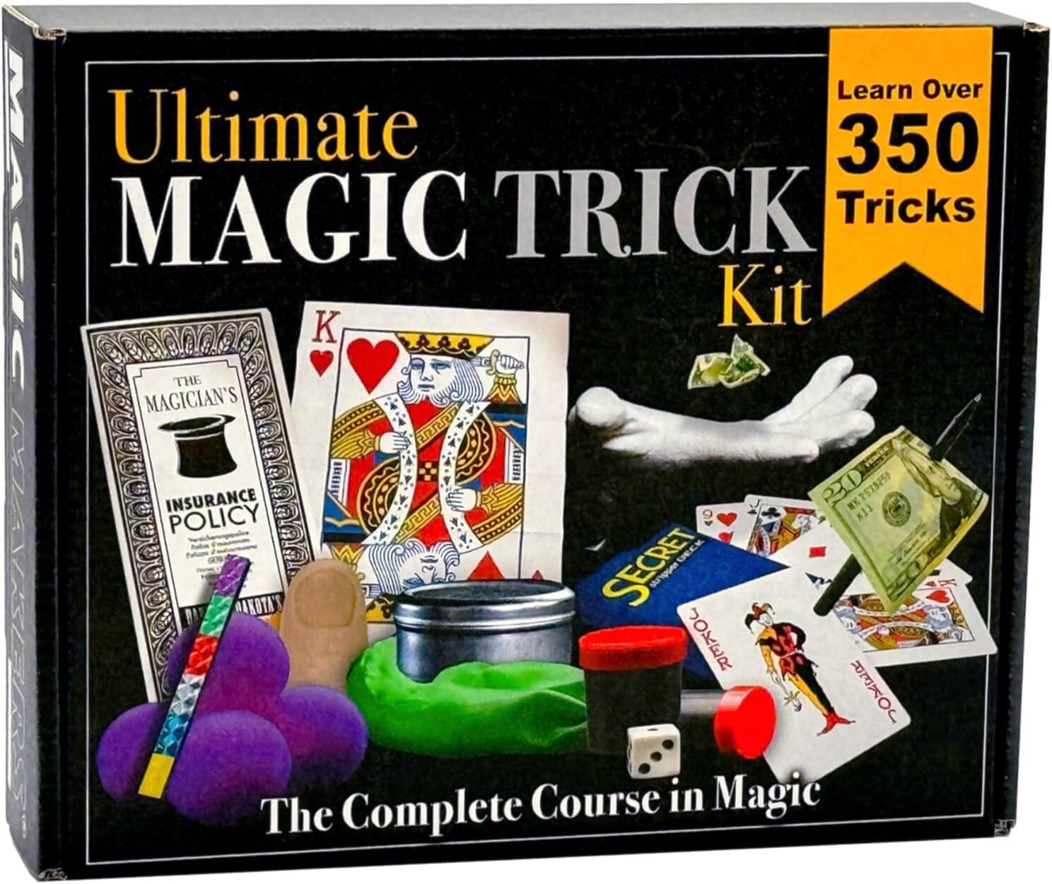 Comprehensive 350 Trick Magic Kit with Online Tutorials & Quality Materials