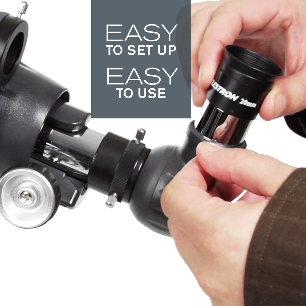 AstroMaster 70AZ Refractor Telescope with 70mm Optics & Adjustable Tripod