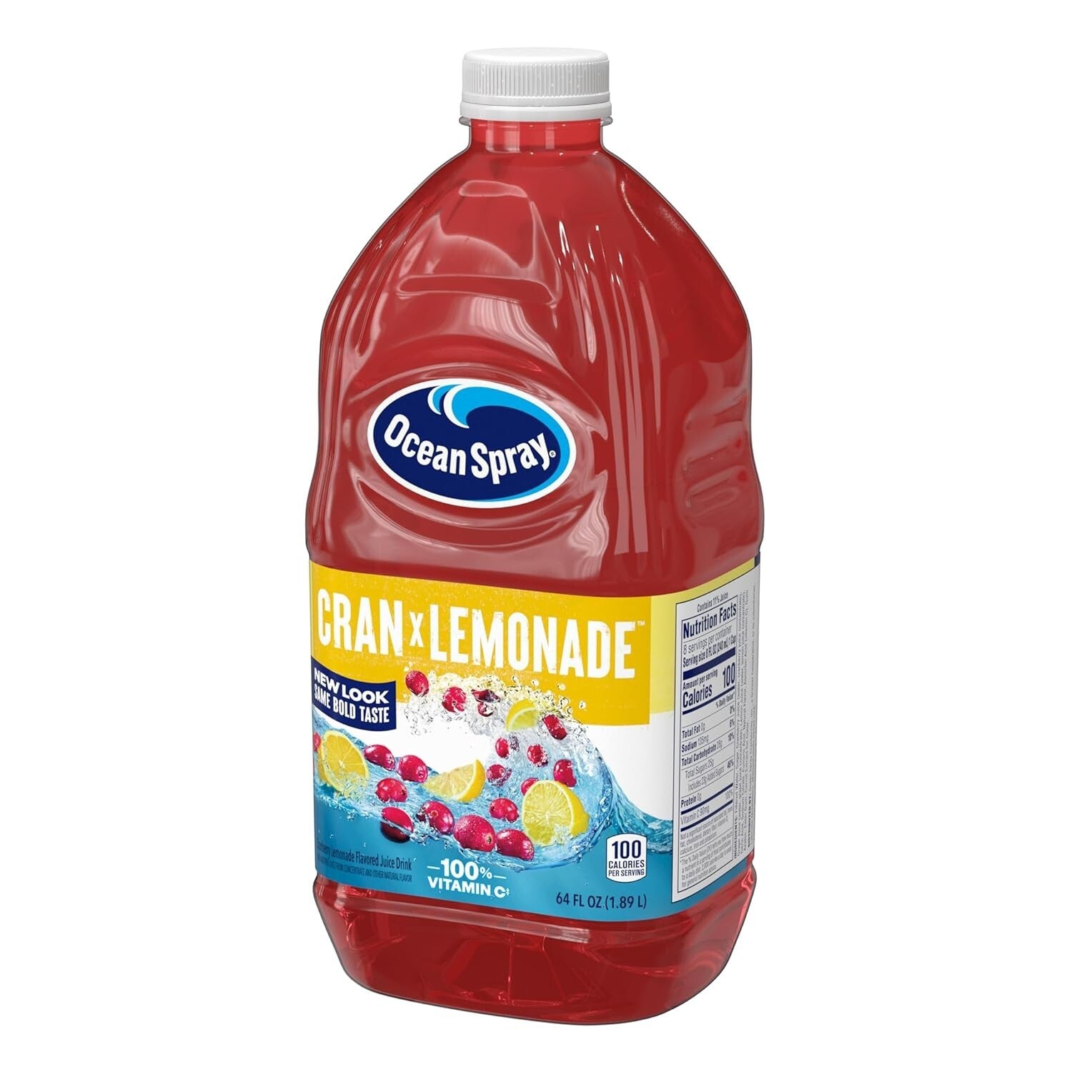 Delicious Bold Cranberry Lemonade Juice - 64 Fl Oz x 8 for Ultimate Refreshment