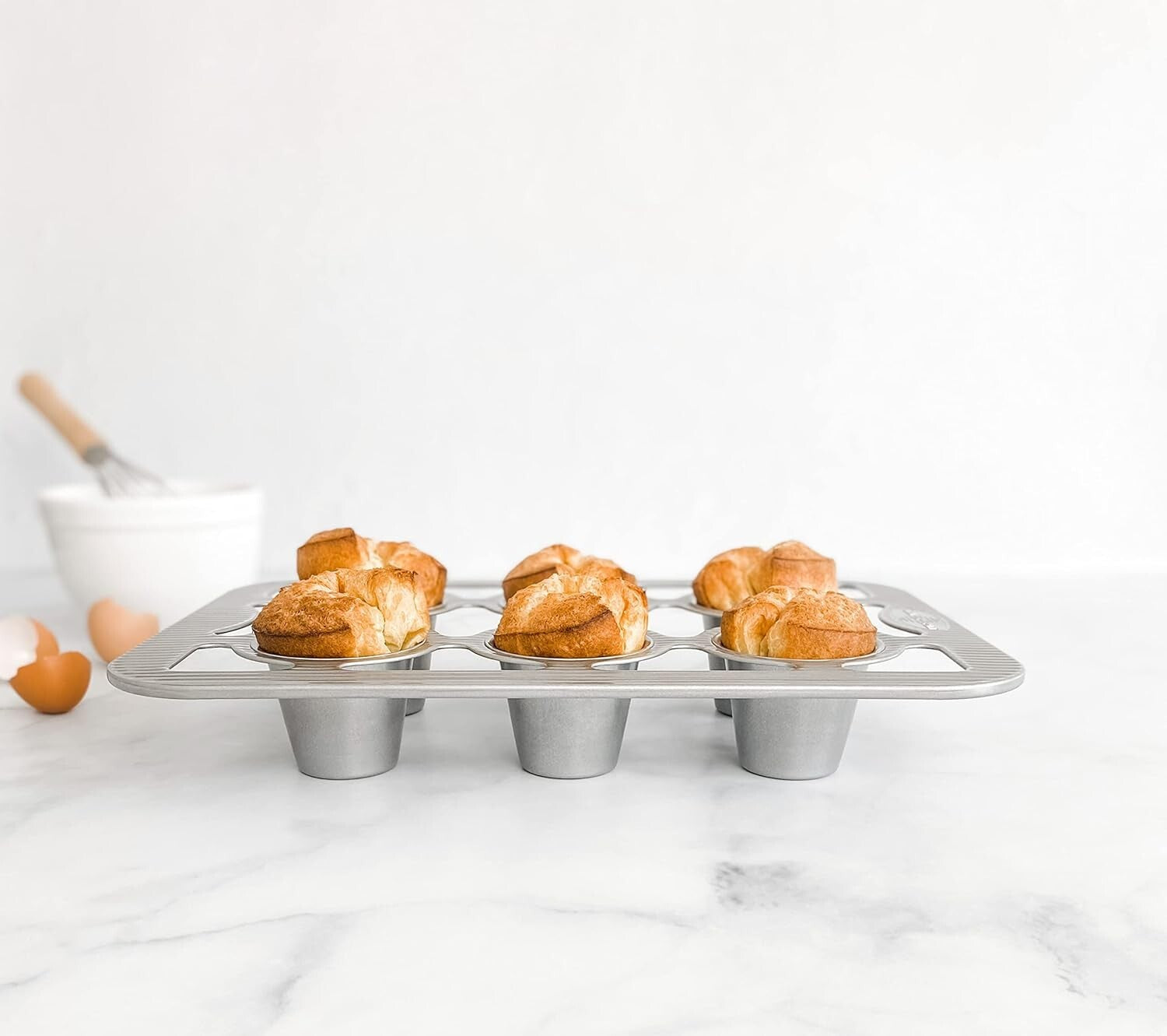 Eco-Friendly Non-Stick 6-Well Popover Pan Crafted in the USA for Quality Baking