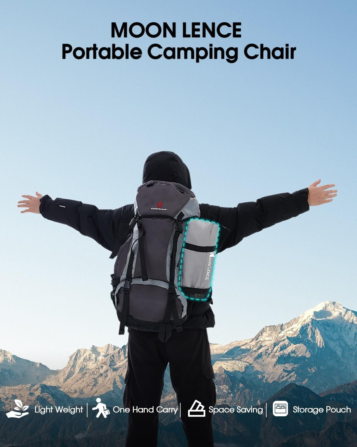Revolutionary Third Generation Lightweight Camping Chair - Max 400 lbs Support