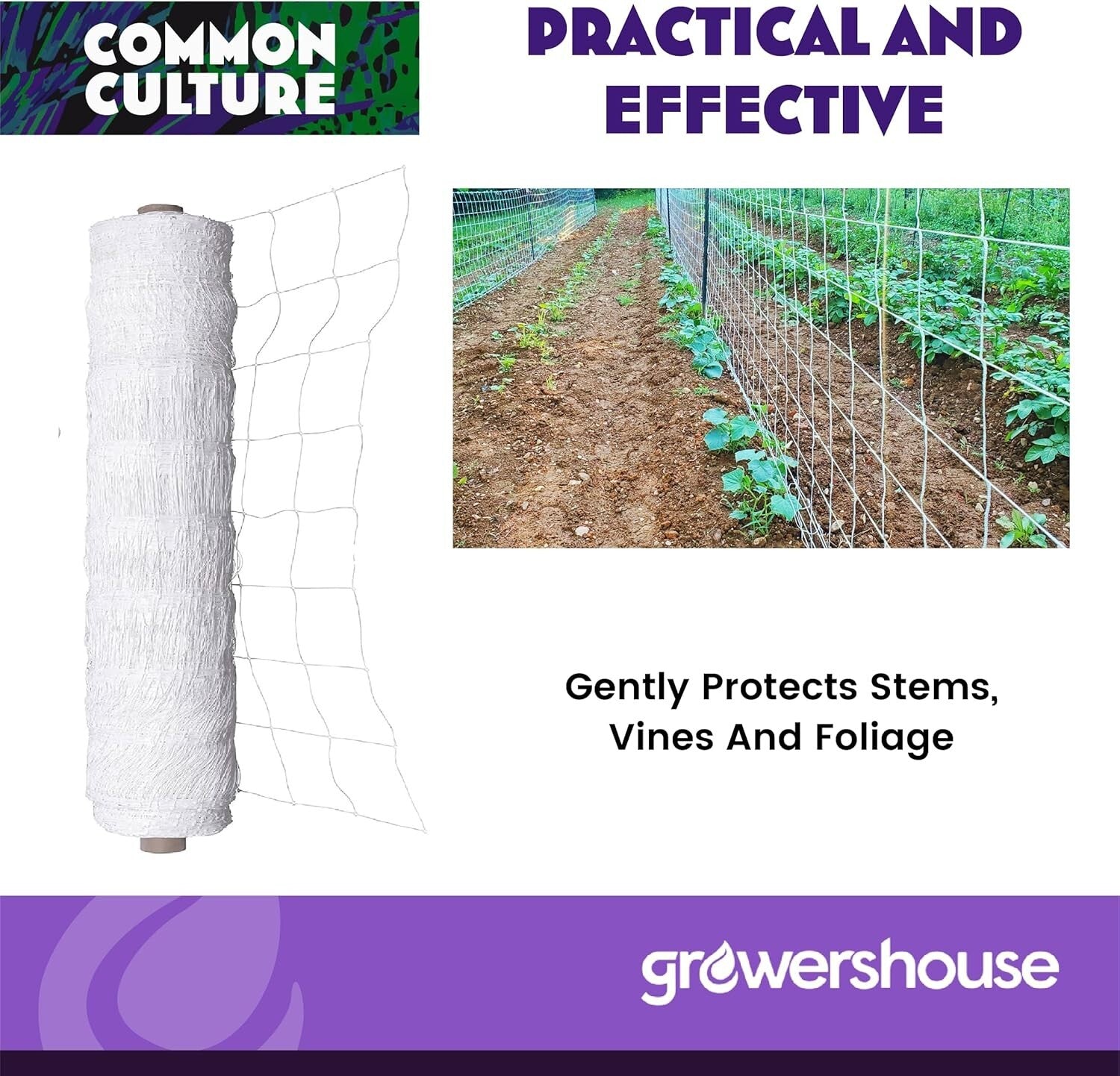 Economical Trellis Netting Roll, 6" Mesh - 6.5ft x 4920ft for Efficient Growth
