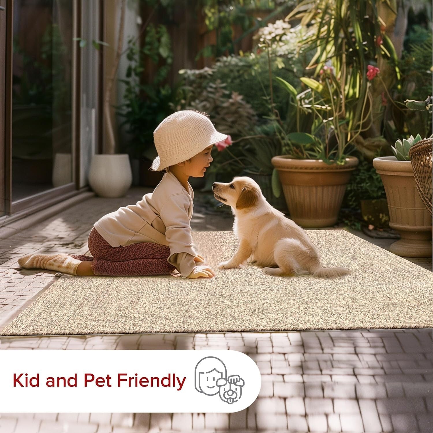 Durable 2' x 8' Hand Braided Indoor/Outdoor Area Rug - Pet-Friendly Luxury