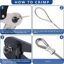 Load image into Gallery viewer, Versatile 1/8'' Wire Rope Crimping Tool Kit: Ideal for DIY &amp; Outdoor Projects