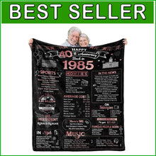 Load image into Gallery viewer, Elegant Ruby Wedding Anniversary Blanket – Perfect Gift for Loving Couples