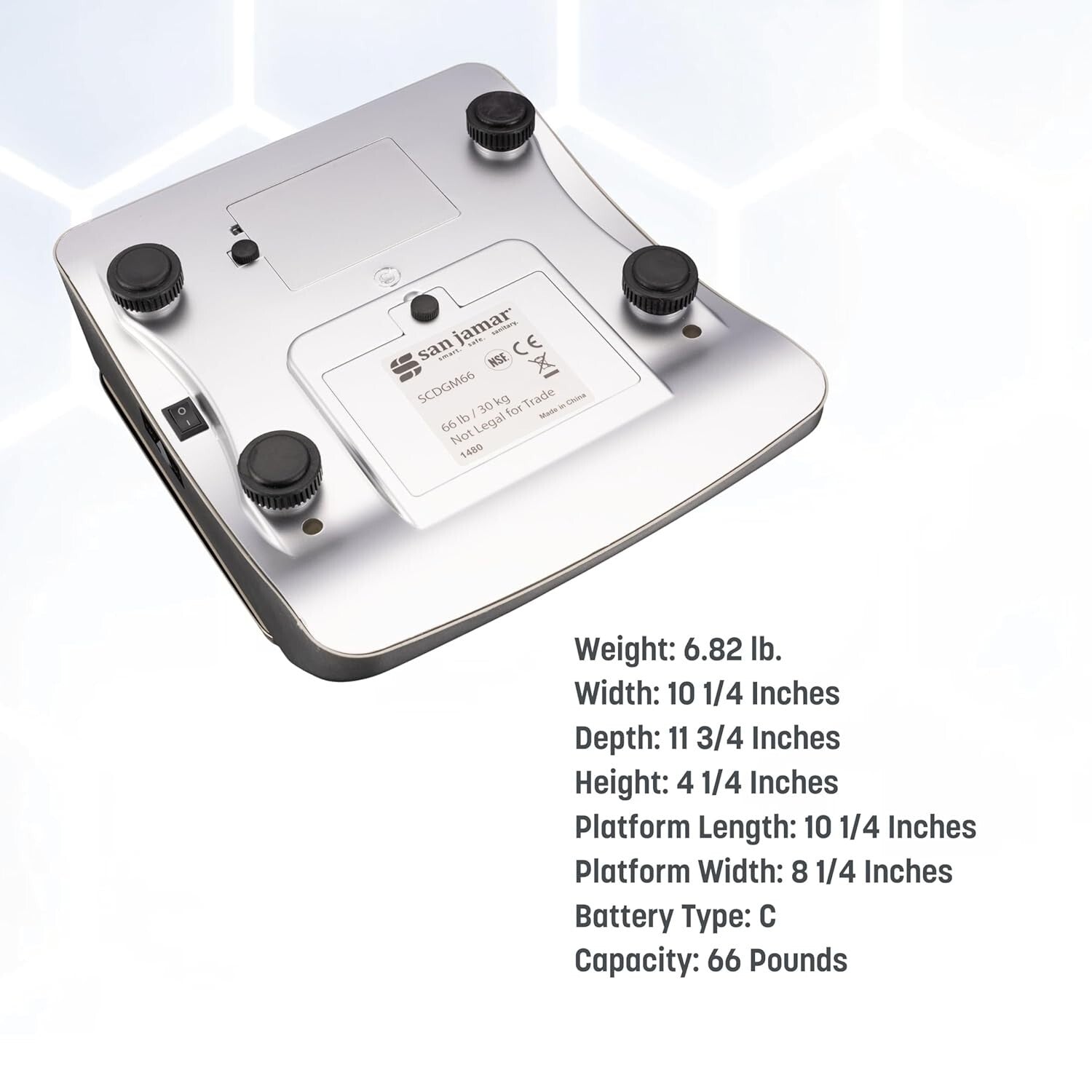 Battery Operated Digital Food Scale - 66 lb Capacity for Precision Cooking