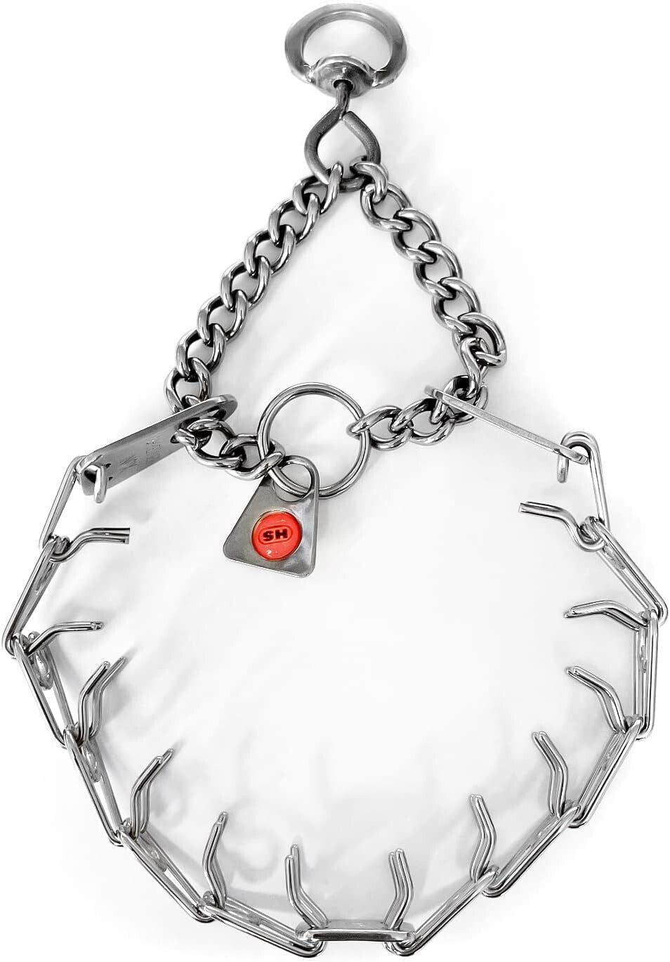 Adjustable Stainless Steel Pinch Collar with Swivel Attachment for Small Breeds